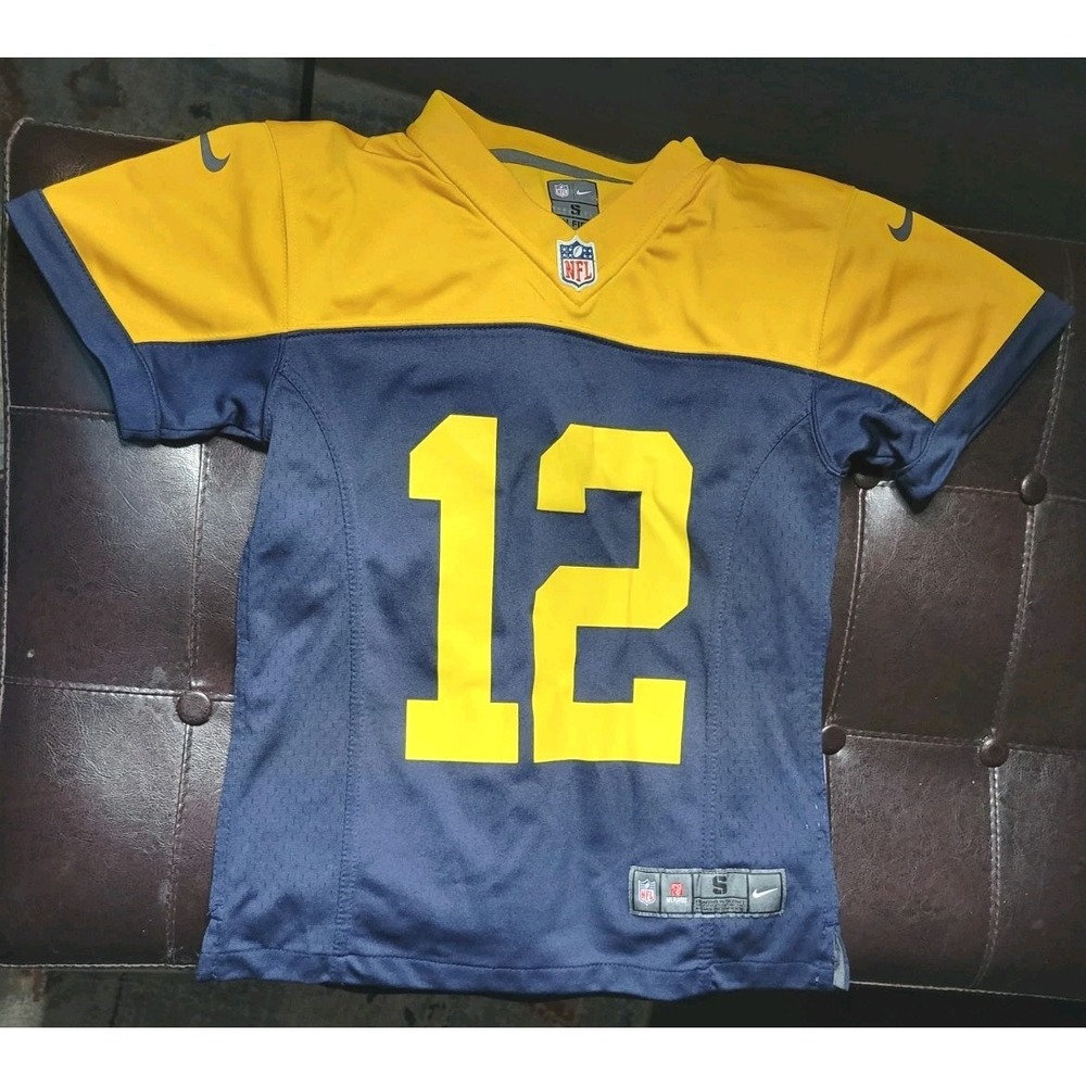 Nike Aaron Rodgers #12 Acme Throwback Jersey Youth Green Bay Packers Size Small